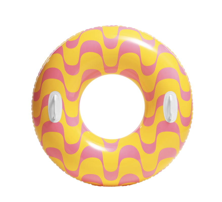 Круг для плавания &laquo;Водоворот&raquo;, d=91 см, от 9 лет, цвет розовый\желтый