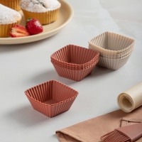 VETTA Набор форм силиконовых 16шт, 7х3см, квадратные, "Кекс"