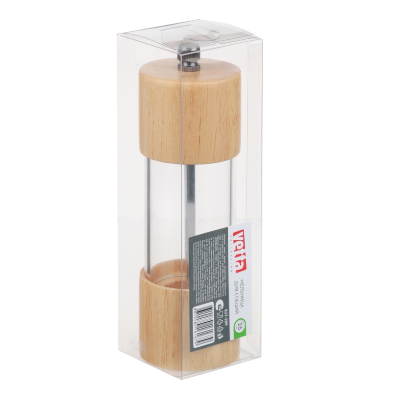VETTA Мельница для специй, 16см, дерево/акрил