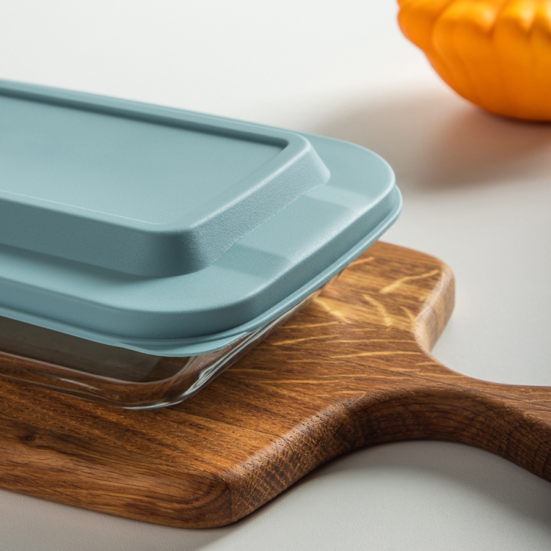 SATOSHI Форма для запекания/хранения жаропрочн. стекло, с крышкой из полипропил. 26,7х16,2х6см, 1л