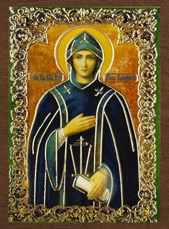 Икона "Анна Кашинская" 4х6 на МДФ-6