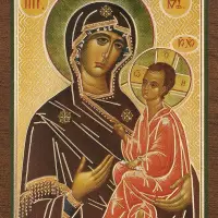 Икона БМ "Тихвинская" 4х6 на МДФ-6