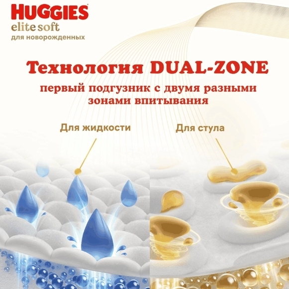 Подгузники детские HUGGIES Elite Soft 2, 4&ndash;6кг, 50шт