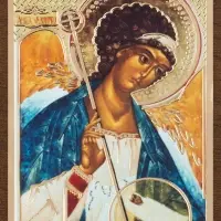 Икона "Ангел-Хранитель", вид2, 4х6 на МДФ-6