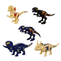ИГРОЛЕНД Конструктор "Мир динозавров", ABS, 9.5х15см, 5 дизайнов