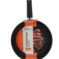 Сковорода HOMECLUB Basic 28см литая, ручка soft-touch