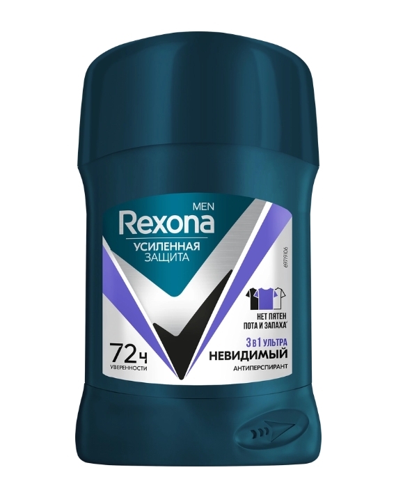 Антиперспирант-стик мужской REXONA Men Ультраневидимый, 50мл