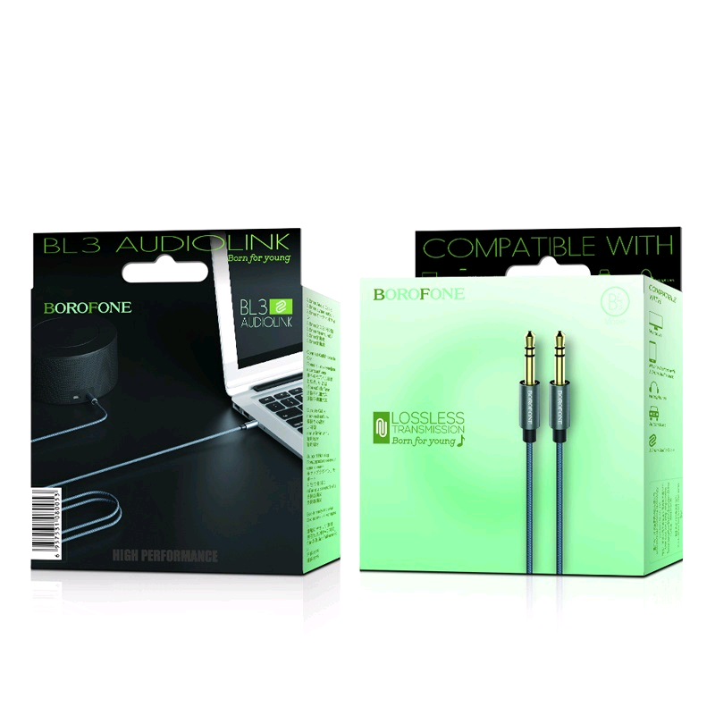 Кабель AUX BL3 1M Borofone черный