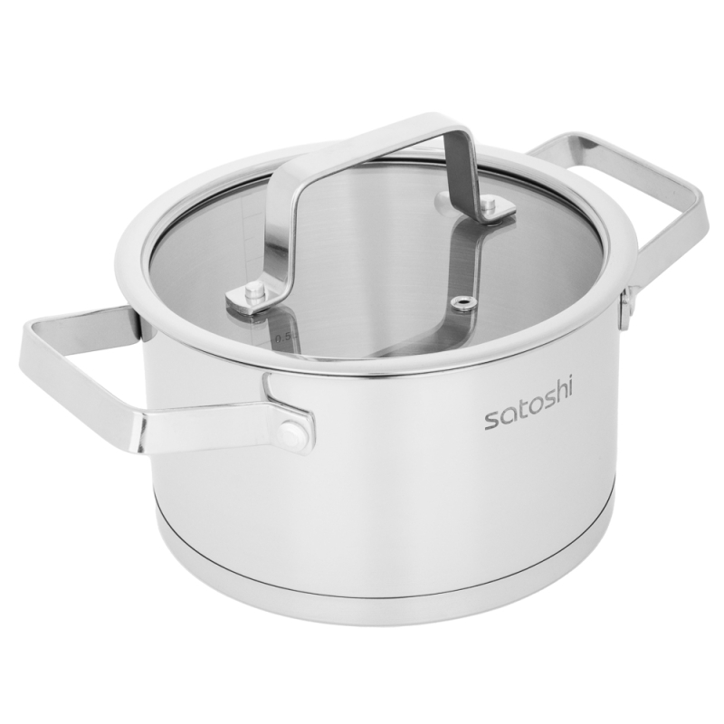 SATOSHI Шато Кастрюля 18х10,5см. 2,5л. со стекл. крышкой, индукция