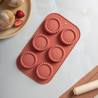 VETTA Форма силиконовая 6 ячеек, 29x17x2см "Шарлотка"