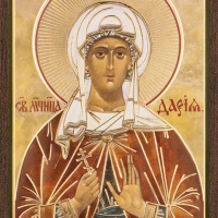 Икона "Дария Римская" 6х9 на МДФ-6