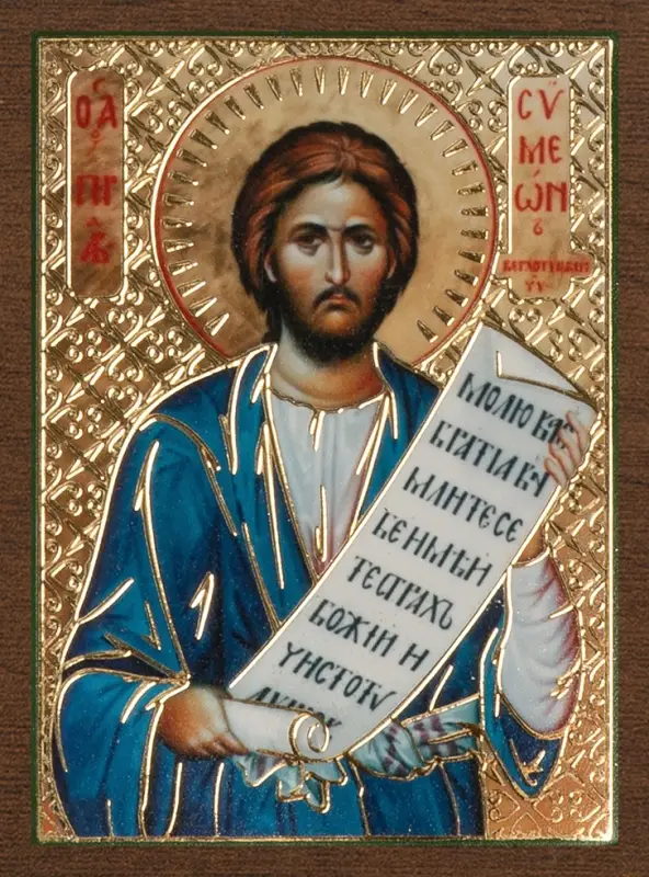 Икона "Симеон Верхотурский" 4х6 на МДФ-6