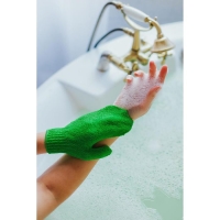 Мочалка - варежка массажная Доляна, 17&times;12 см, цвет МИКС