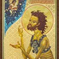 Икона "Василий Блаженный" 4х6 на МДФ-6