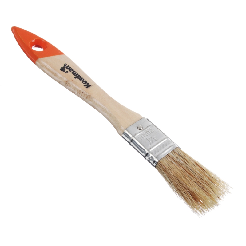 ЕРМАК Кисть малярная плоская "Бейсик" нат. щетина 3/4" (20мм)