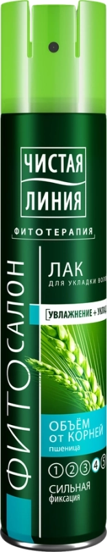 Лак для укладки волос ЧИСТАЯ ЛИНИЯ Объем от корней, сильная фиксация