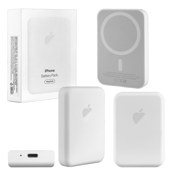 Беспроводное зарядное устройство Magsafe магнитное 5000mA белый (Logo)