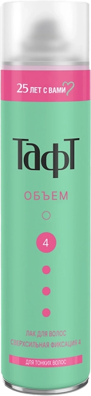 Лак для тонких волос Taft Volume, сверхсильная фиксация 4