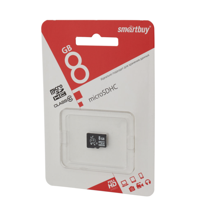 Micro SD 8GB Smart Buy class 10 без адаптера