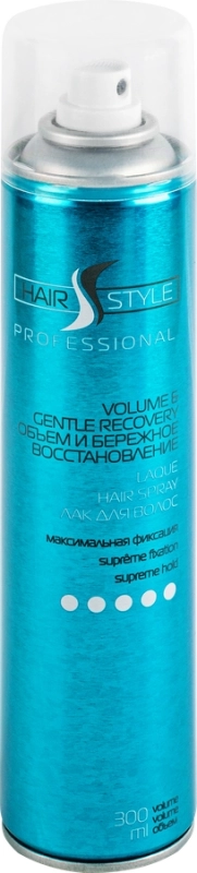 Лак для укладки волос HAIR STYLE Объем и бережное восстановление максимальная фиксация 5
