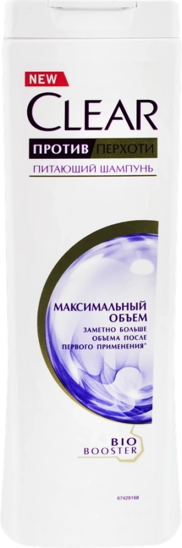 Шампунь против перхоти  "CLEAR"  питающий шампунь, максимальный объем