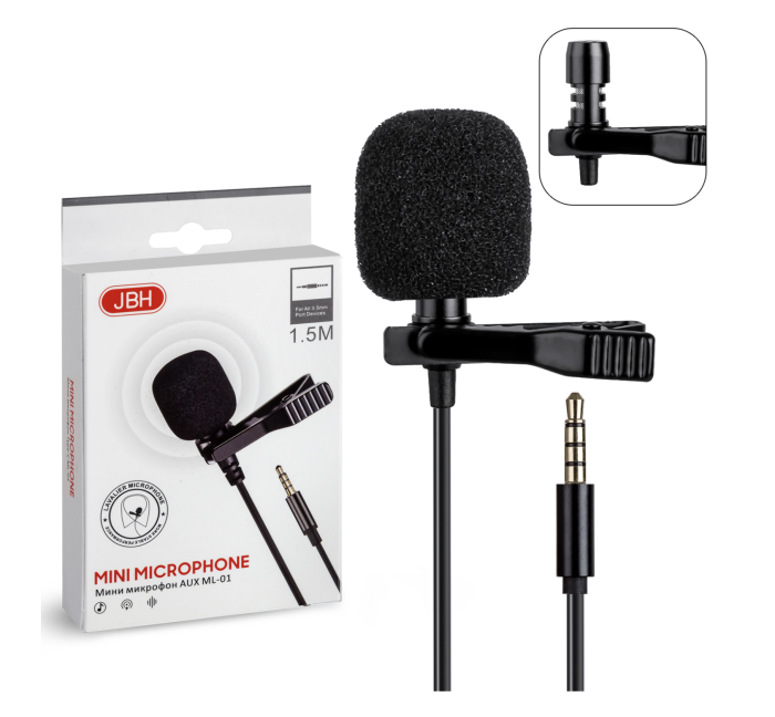 Мини микрофон AUX ML-01