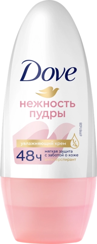 Дезодорант-антиперспирант роликовый женский DOVE Нежность пудры