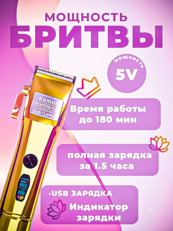 Триммер Kemei KM-2850+PG