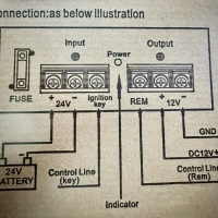 Преобразователь напряжения Инвертор 100A 24V-12V