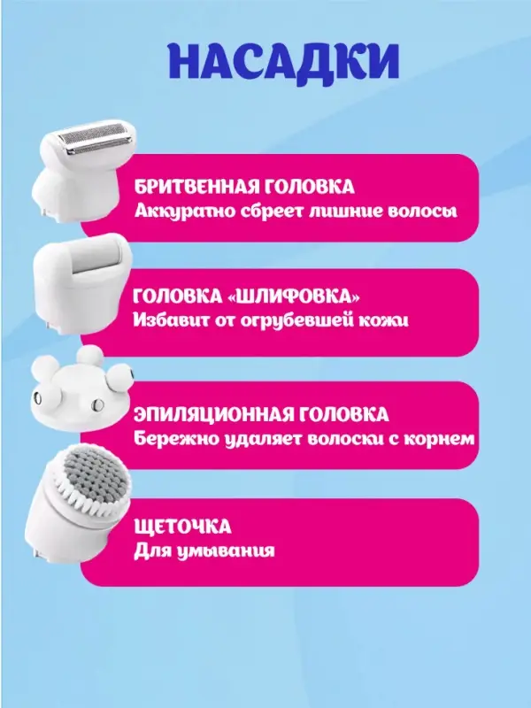 Эпилятор 5в1 Kemei KM-7936