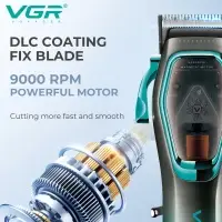 Машинка для стрижки волос VGR V-674 Зеленая