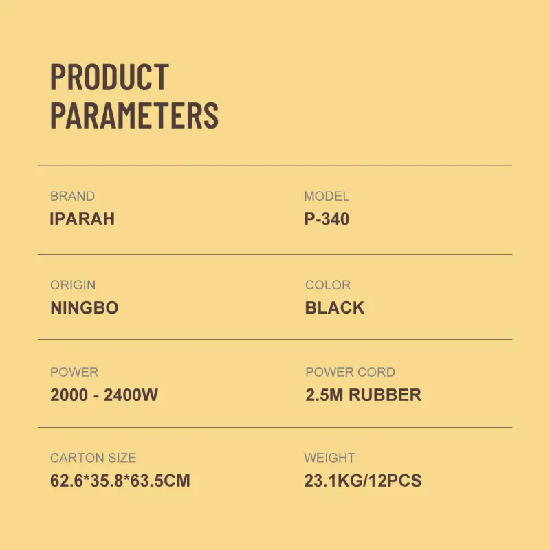 Фен для волос IPARAH P-340