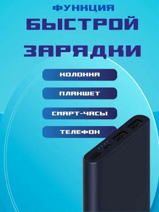Внешний аккумулятор Повербанк 10000mAh