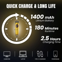 Триммер для стрижки волос VGR V-945 Золотой