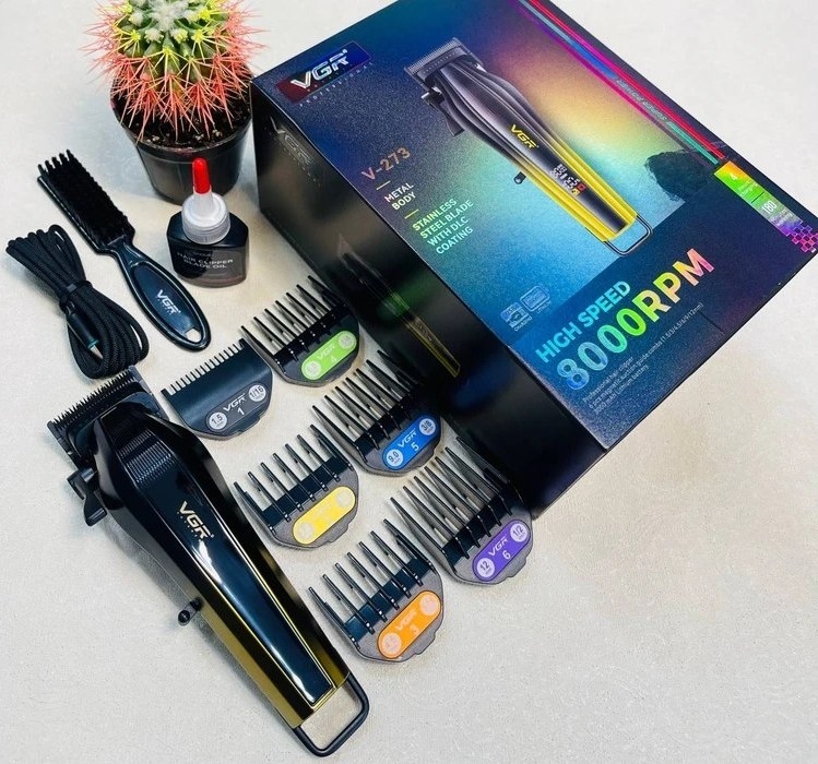 Машинка для стрижки волос VGR V-273 Зеленая