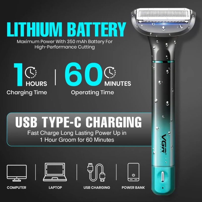 Триммер для стрижки волос Набор 3в1 VGR V-625