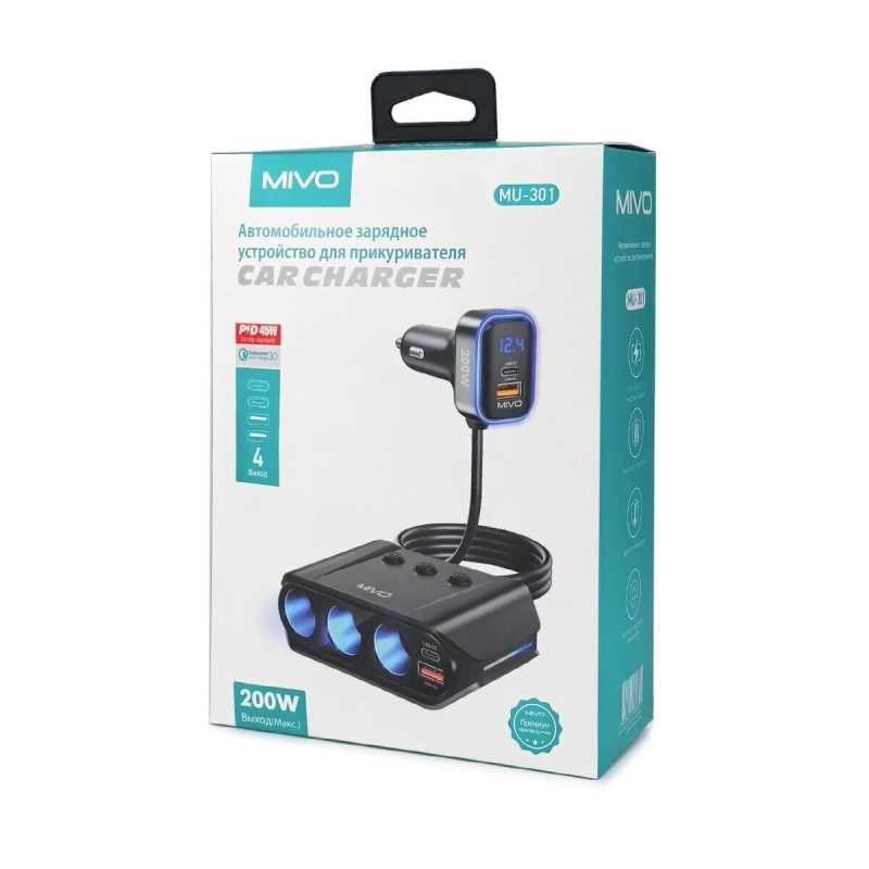 Автомобильное зарядное устройство MIVO MU-301