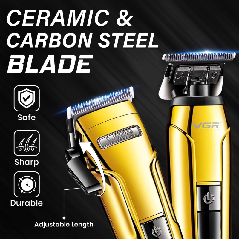 Набор для стрижки волос 3в1 VGR V-694 Желтый