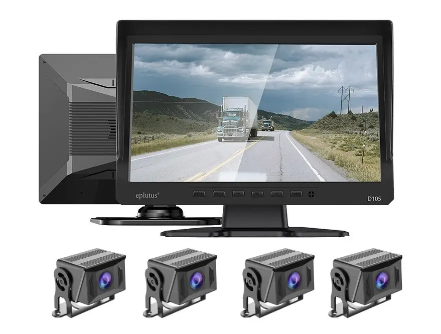 Монитор автомобильный с 4 камерами Eplutus D105
