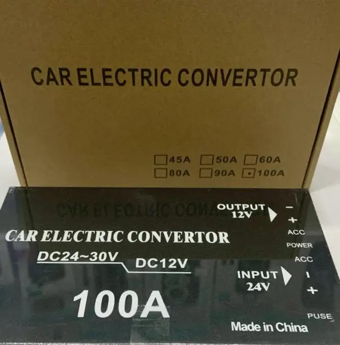 Преобразователь напряжения Инвертор 100A 24V-12V
