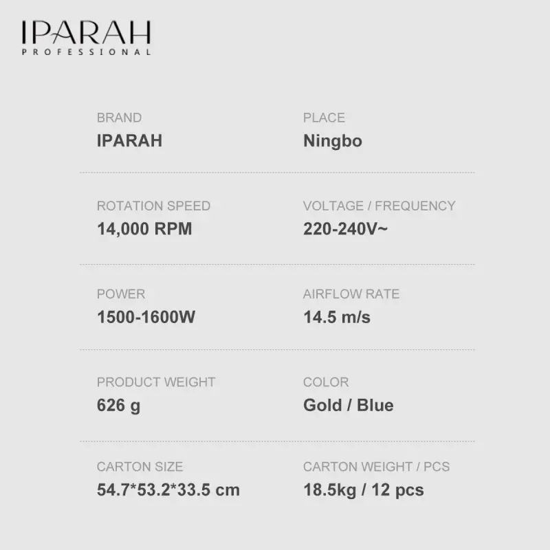 Фен для волос IPARAH P-300P