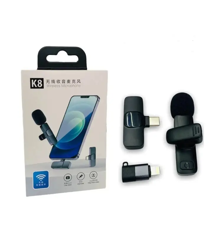 Микрофон петличный К8 2в1 Lightning & Type-C