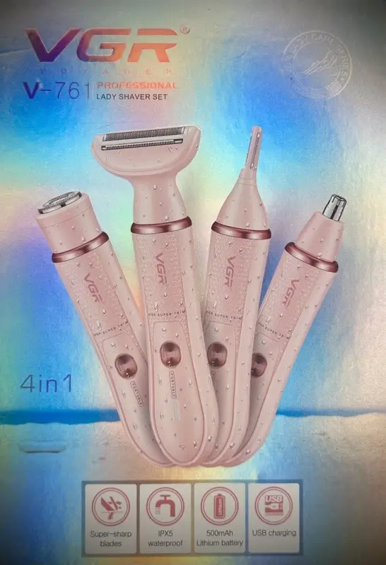 Эпилятор Набор 4в1 VGR V-761 Розовый Эпилятор Набор 4в1 VGR V-761 Розовый