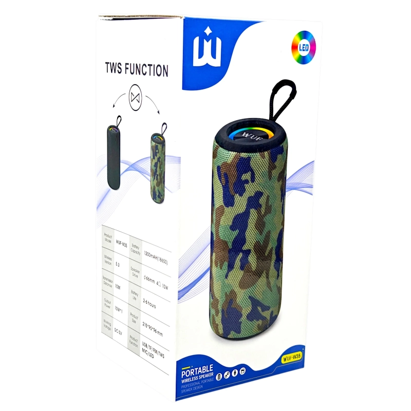 Колонка портативная WUF W35 (Цвет в ассортименте)