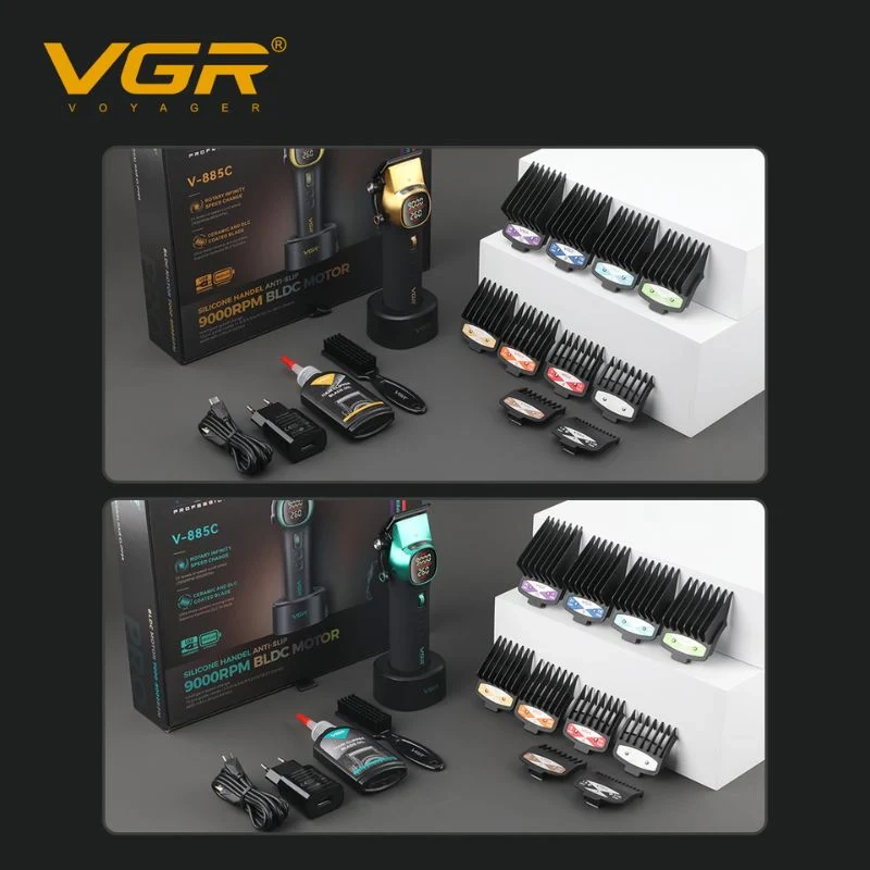 Машинка для стрижки волос VGR V-885C Зеленая