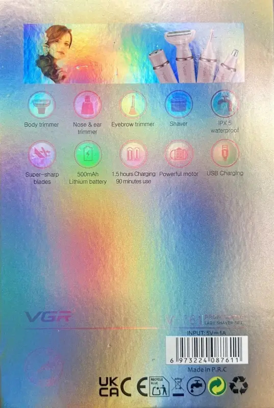 Эпилятор Набор 4в1 VGR V-761 Розовый Эпилятор Набор 4в1 VGR V-761 Розовый