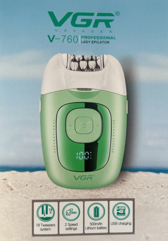 Эпилятор VGR V-760 Зеленый
