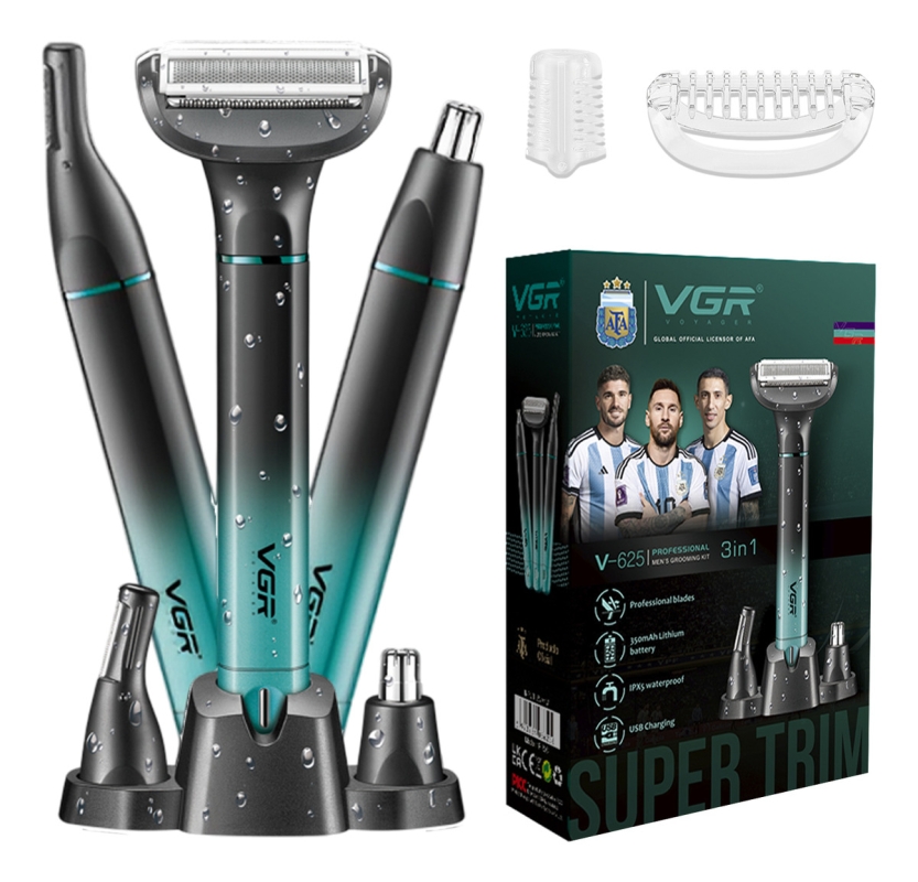Триммер для стрижки волос Набор 3в1 VGR V-625