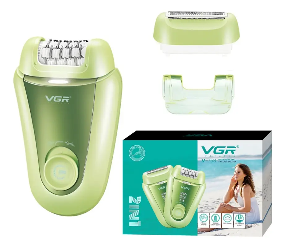 Эпилятор 2в1 VGR V-758 Зеленый