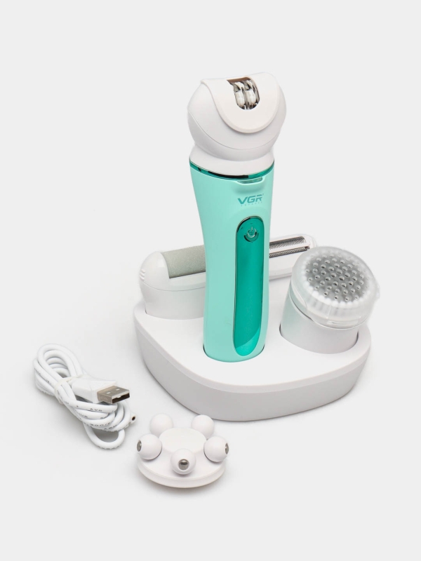 Эпилятор Набор 5в1 VGR V-751 Зеленый